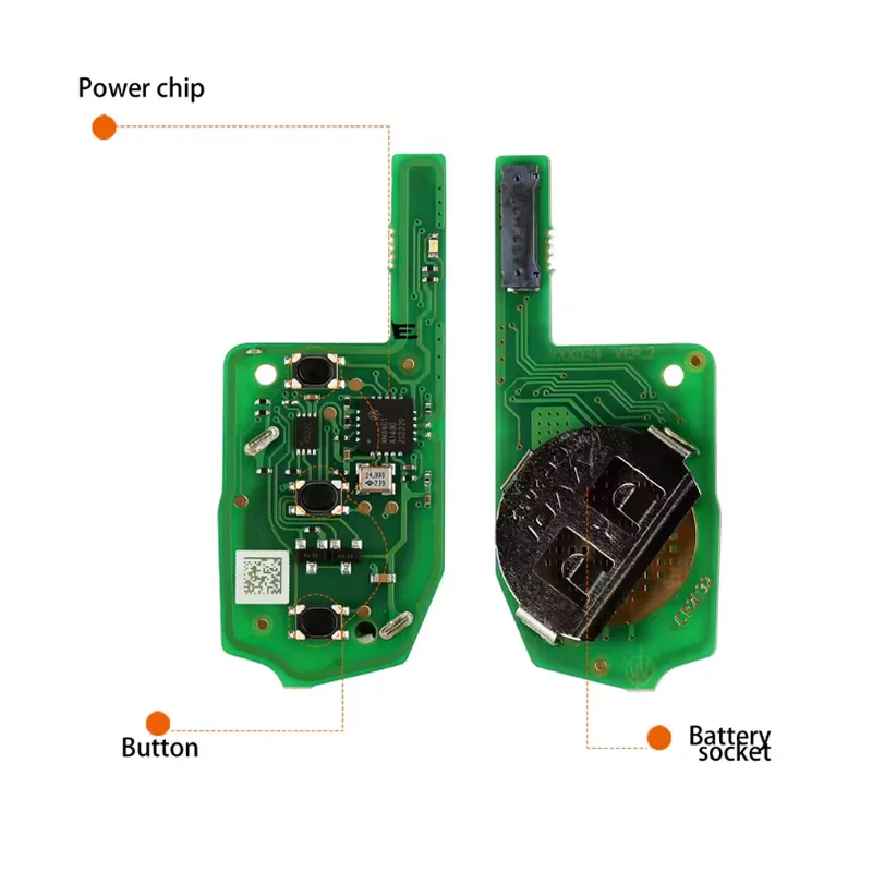 Xhorse Super Llave Remota Estilo MQB 3 Botones Super Chip Incorporado XEMQB1EN Versión Global 1 Piezas