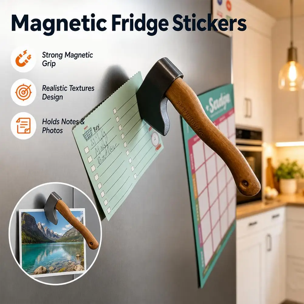 Mini Funny Knife Magnetic Fridge Stickers 3D Fun Axe Fridge Magnet Home Decorations home accessories Fridge For Iron Surface