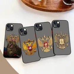 Fashion Russia Russian Flags Emblem Matte Case for iPhone Apple 14 13 11 12 MINI Pro XS Max XR X 7 8 SE 6 6S Plus Case Funda