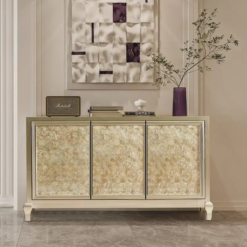 

Shell porch cabinet integrated locker against the wall Household solid wood decorative cabinet