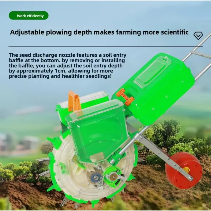 Hand Push Corn Seeder Machine Multi Function Precision Planter for Peanut Soybean Bean Seeds Farm Planting Equipment