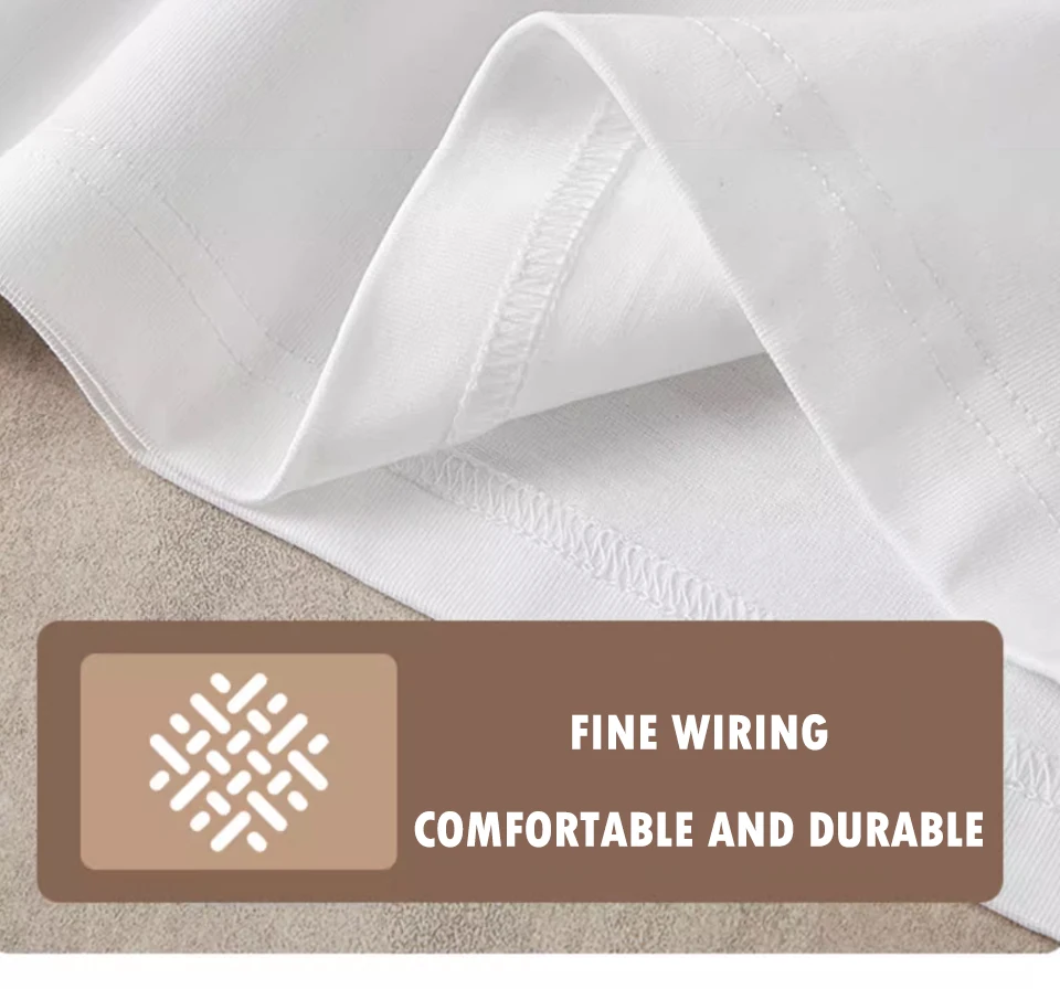 220gsm Schweres Übergrößen-T-Shirt für Herren, Sommer-Qualität Kurzarm-Shirt aus Baumwolle, Einfarbig, Trendy, Lässig, Weiß, Schwarz, Top – Detail 5