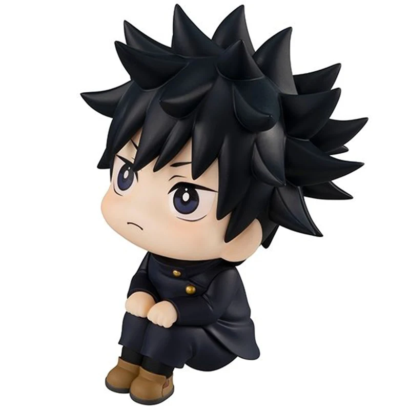 Anime Kawaii Fushiguro Megumi Lookup Toy Jujutsu Kaisen Mini Figurki Megumi Sitting Figure Cute Doll PVC Collection Model Gift