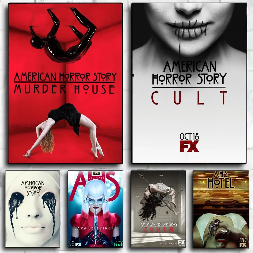 Pôster de Série de TV Popular American Horror Story, Impressão de Arte de Parede, Mural Decorativo para Casa, Presente Sem Moldura
