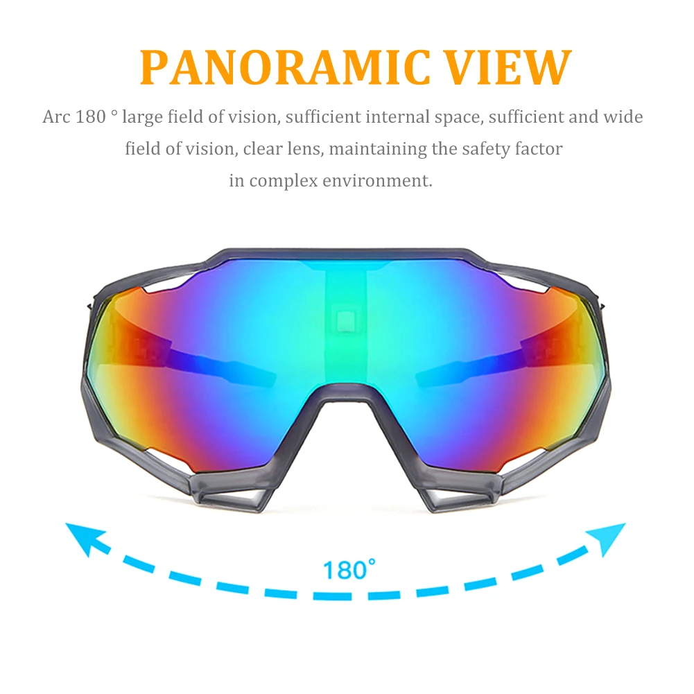 Мужские солнцезащитные очки для велоспорта на открытом воздухе, ветрозащитные велосипедные очки с УФ-защитой, Поляризованные линзы для мужчин и