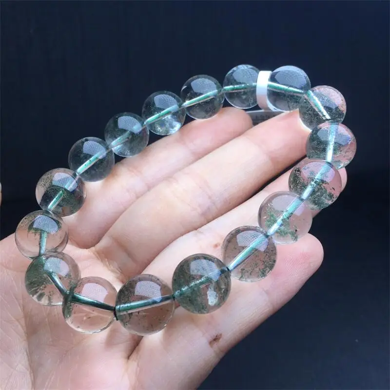 13MM Natural Green Garden Quartz Bracelet Women Men Handmade Stretch Rope Luxury Jewelry Energy Healing Gift 1PCS