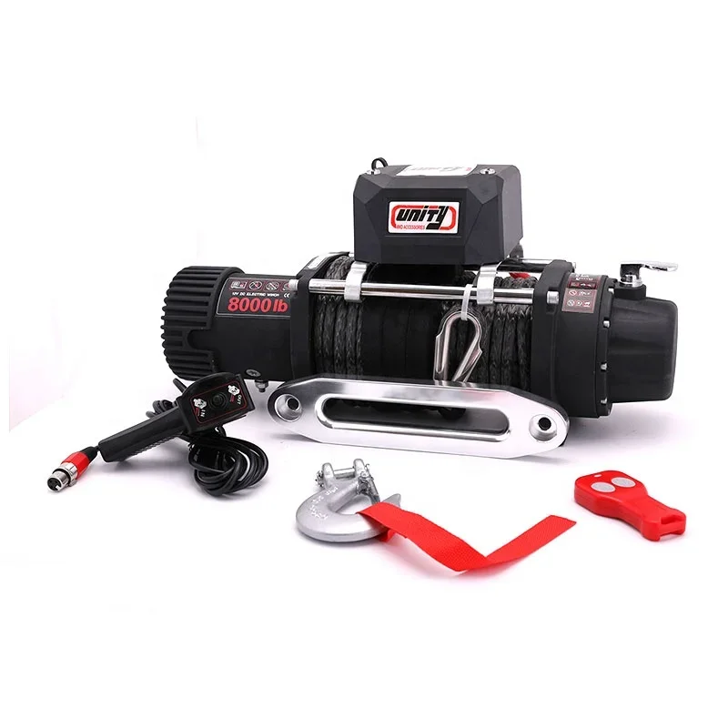 4x4 Electric Winch 8000lbs Car Winch With Synthetic Rope