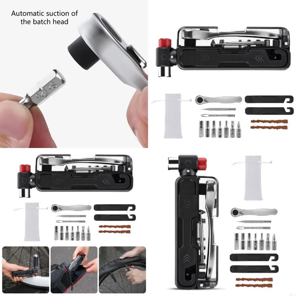

Professional 15 Function Bicycles Maintenance Features Carbon Steel Needle and Auto Lock Ratchets Mechanism W89F