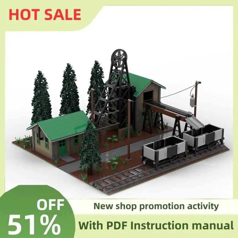 

New 2321Pcs City Hot Selling Trains Street View Moc Modular Mine Model Building Blocks Diy Creative Ideas Kid Toys Birthday Gift