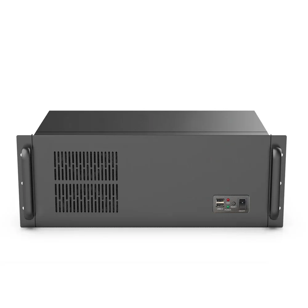 Standard 4U Industrial Control Chassis, 25CM Deep and 0.8MM Thick Board Laser Engraved Server