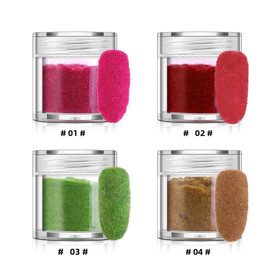 10 مل من القطيفة المنفوشة لتزيين الأظافر مسحوق مخملي متدفق لتقوم بها بنفسك ديكور الغبار لتزيين الأظافر #3