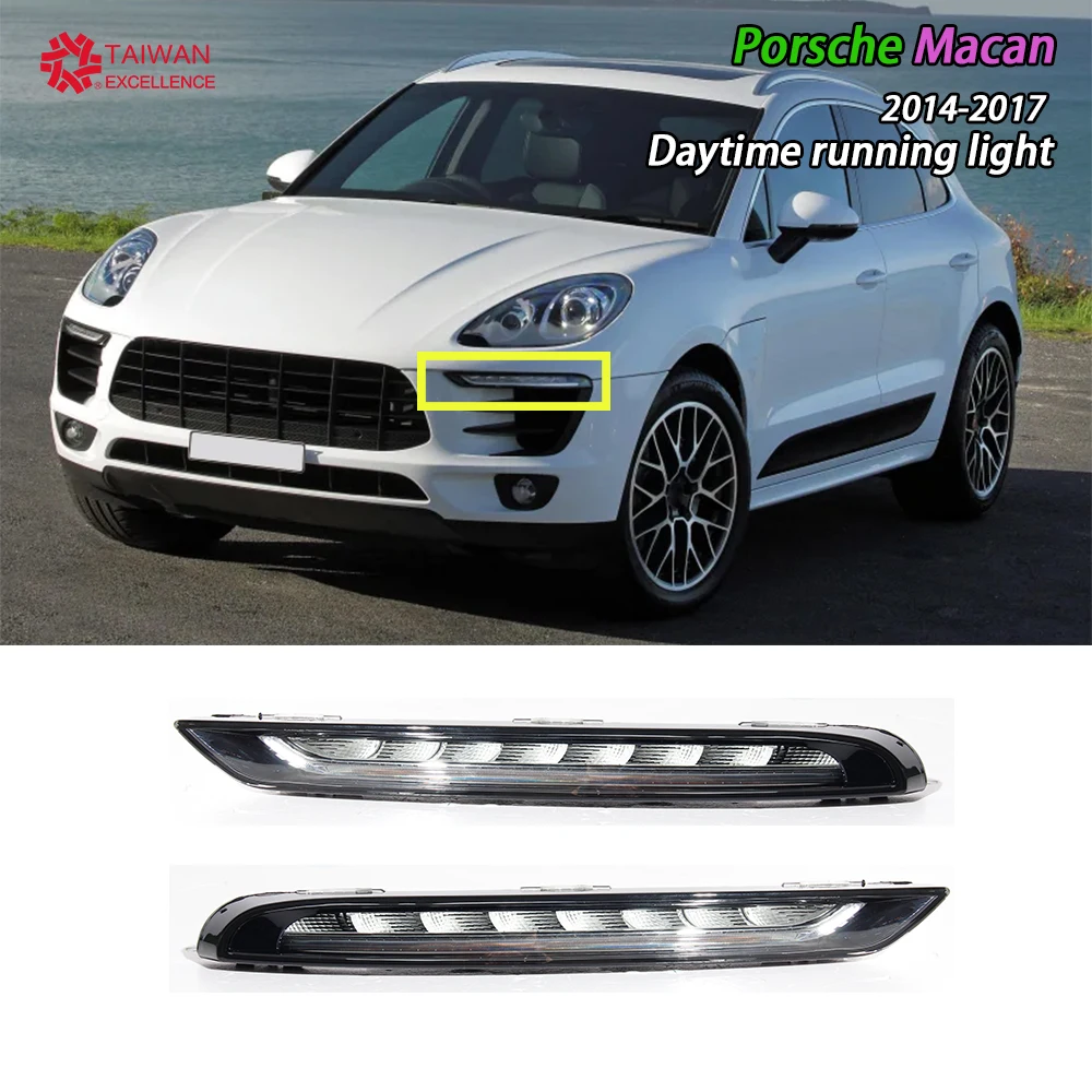 

For Porsche Macan2014-2017 OEM Style LED DRL Lights LED Daylight Running Lamp L：95B941181A R：95B941182A