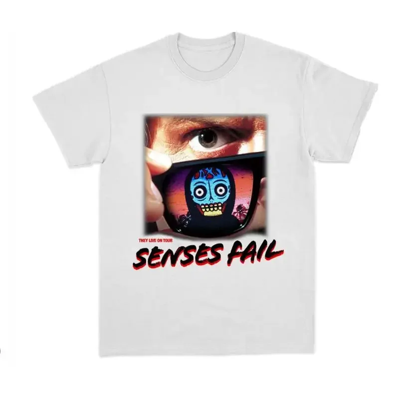 Senses Fail Band They Live On Tour White T Shirt