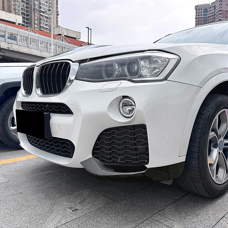 لسيارات BMW X3 X4 F25 F26 M Sport 2014-2017 المصد الأمامي المفسد ركن حامي Canard الناشر الفاصل الملحقات الخارجية #3