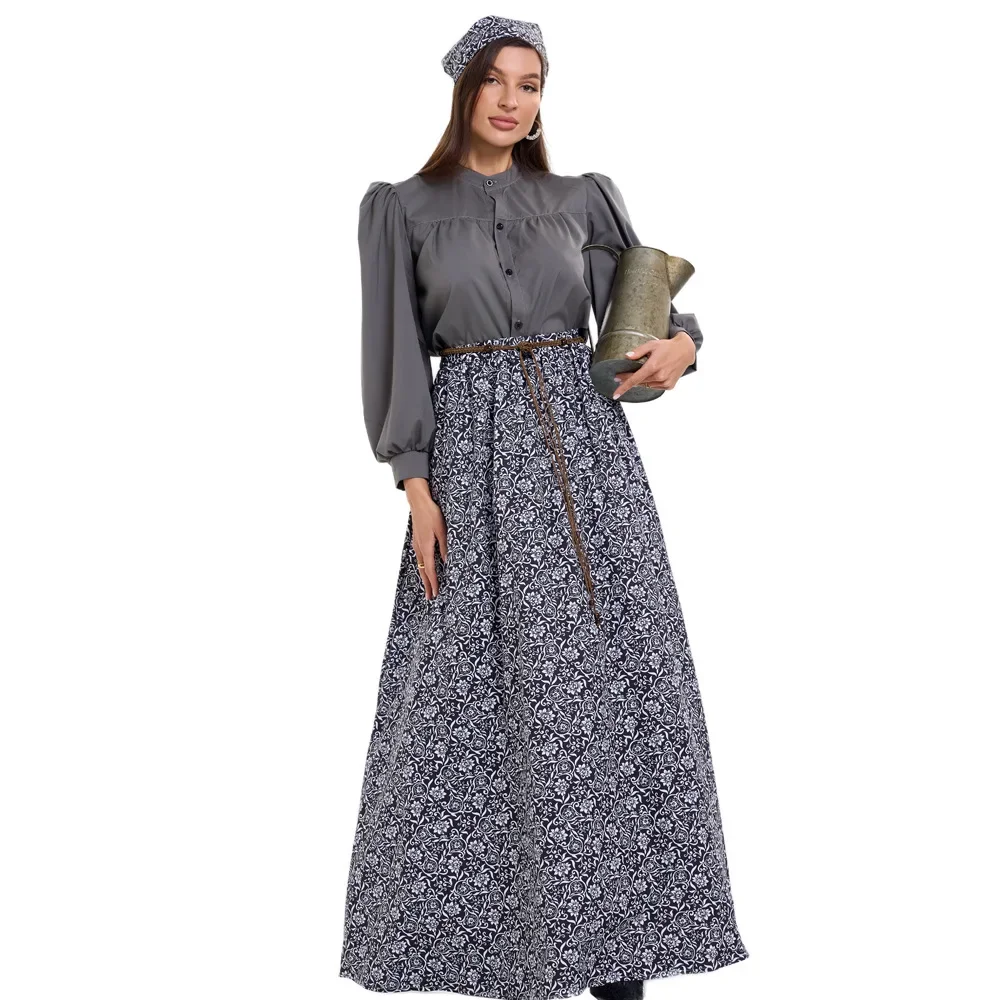 

Униформа на Хэллоуин с цветочной вышивкой, элегантные зеленые длинные платья для женщин, плиссированное платье миди без рукавов в винтажном стиле