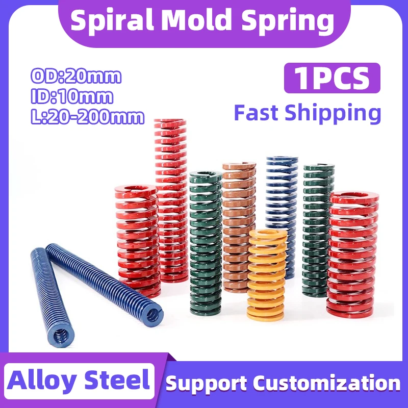 

Creamily 1PCS Mold Spring Compression Spring Loading Die Mould Spring Outer Diameter 20mm Inner Diameter 10mm Length 20-200mm