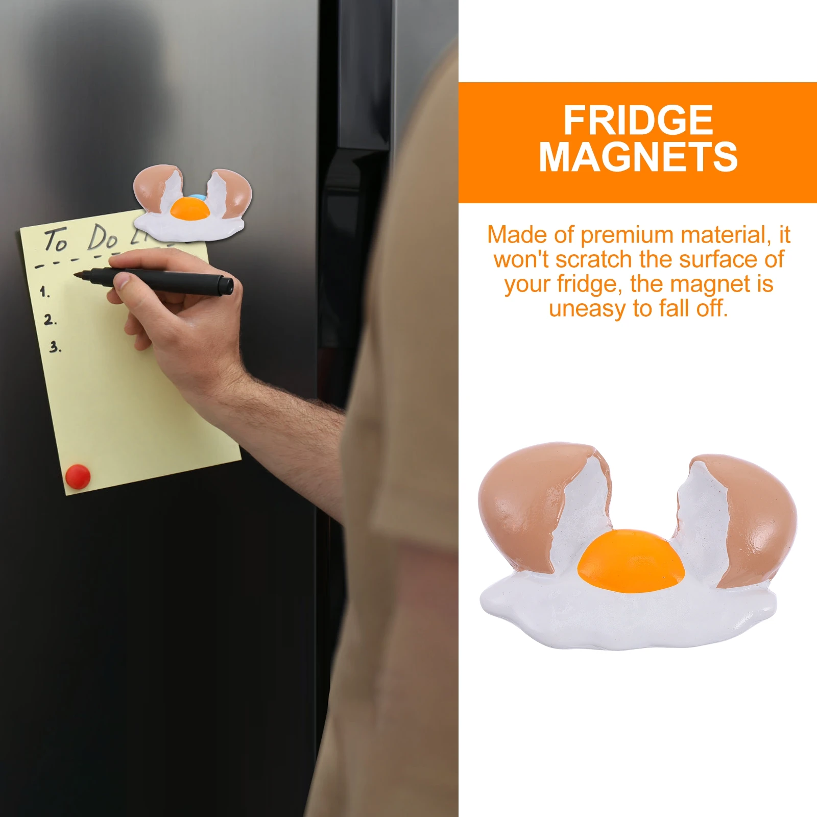 

2 Pcs Resin Fridge Magnets Cartoon Refrigerator Stickers Kitchen Decor Magnetic Delicate Design Easy Use Material