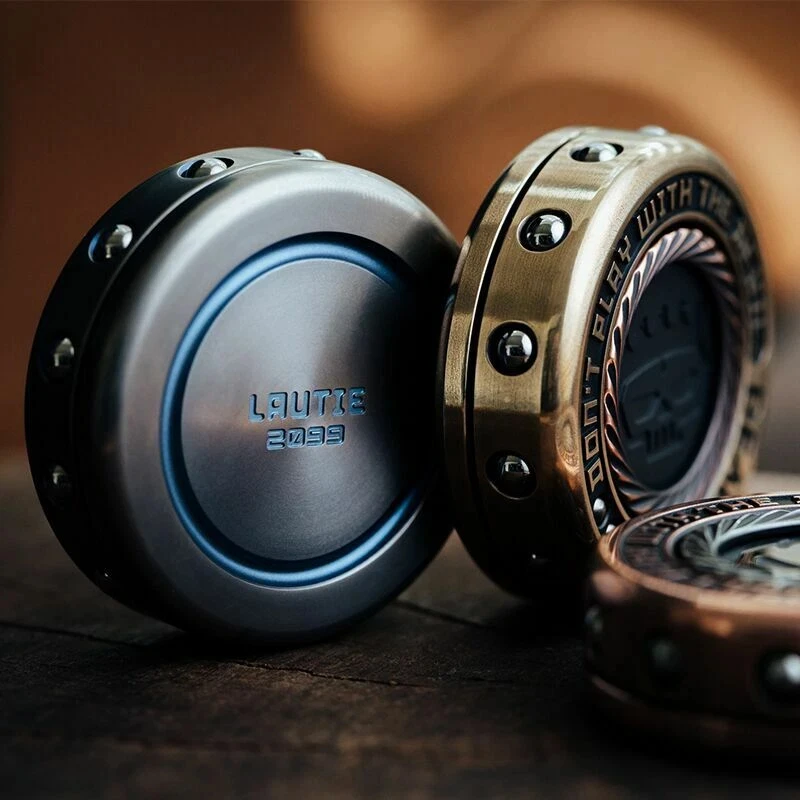 LAUTIE 포커 칩 Fidget Spinner 슬라이더 스테인레스 스틸 EDC 장난감 금속 안티 스트레스 감각 ADHD Fidgeting Toys