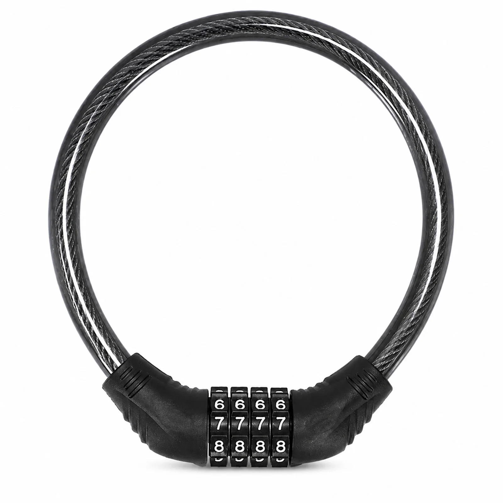 4 Digital Code Anti-Theft Bicycle Cable Lock Stainless Steel Security Locks Portable Combination Code Padlock Bike Accessories