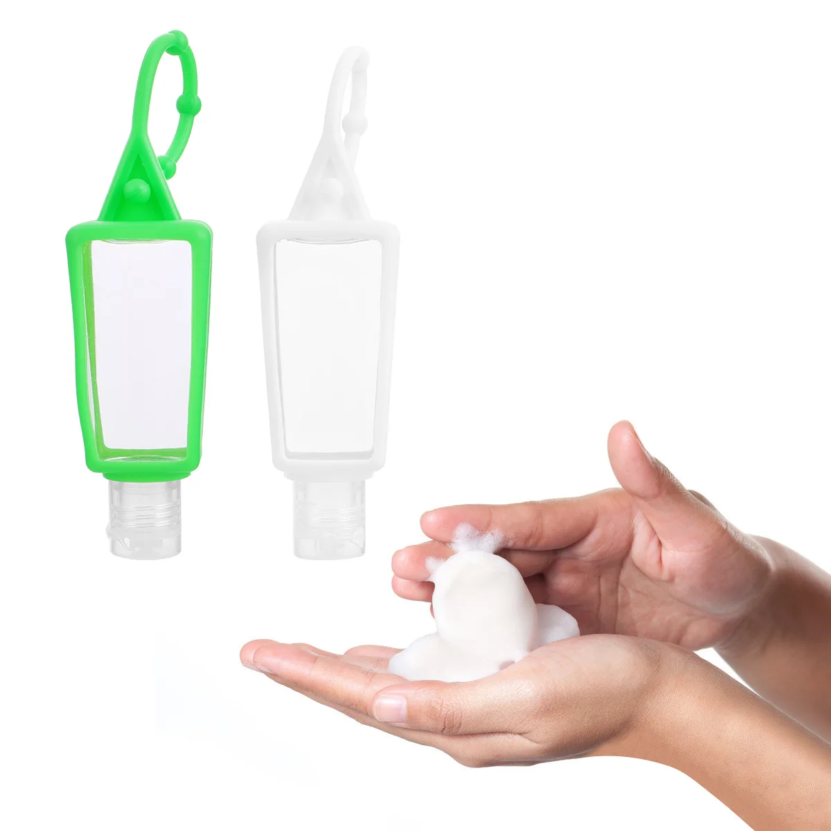 

4 Pcs Silicone Sleeve Hand Bottles Lightweight Portable Liquid Containers Storage Child Safe Durability