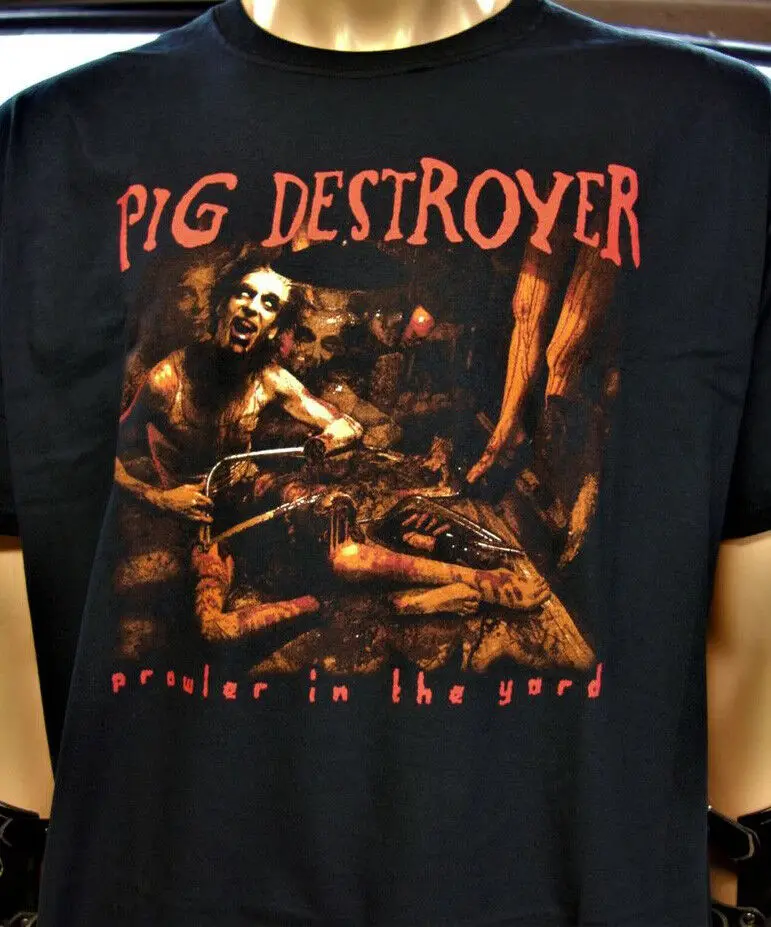 VTG PIG DESTROYER PROWLER IN THE YARD Shirt Classic Men Black S-5XL NE1987