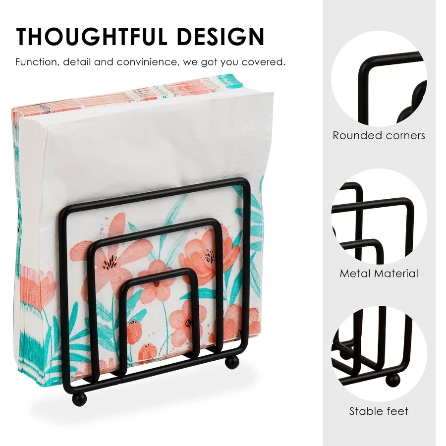 pkin Holder Black for Kitchen Dining Table Upright Modern Paper pkin Storage Stand Decorative Metal Wire Design pkin Standing D