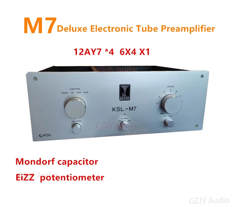 

M7 Preamplifier.M7 Electronic Tube Preamplifier Double C Transformer EIZZ Potentiometer. 12AY7*4 6X4*1