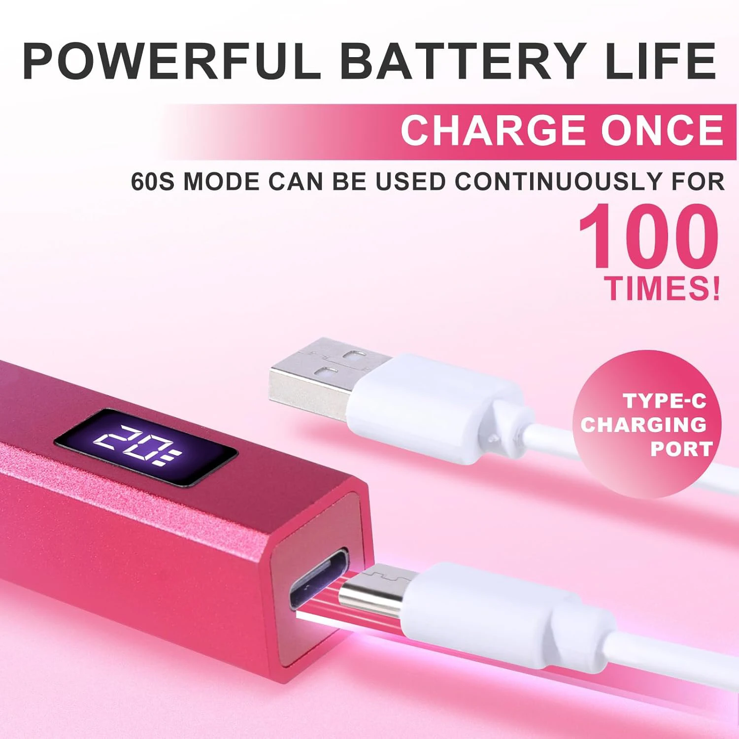 โคมไฟ LED เล็บแบบใช้มือถือ - แห้งเร็ว 8 วินาที, โคมไฟรักษาเล็บแบบชาร์จไฟแบบพกพาขนาดเล็กโลหะสําหรับทําเล็บเจลโปแลนด์