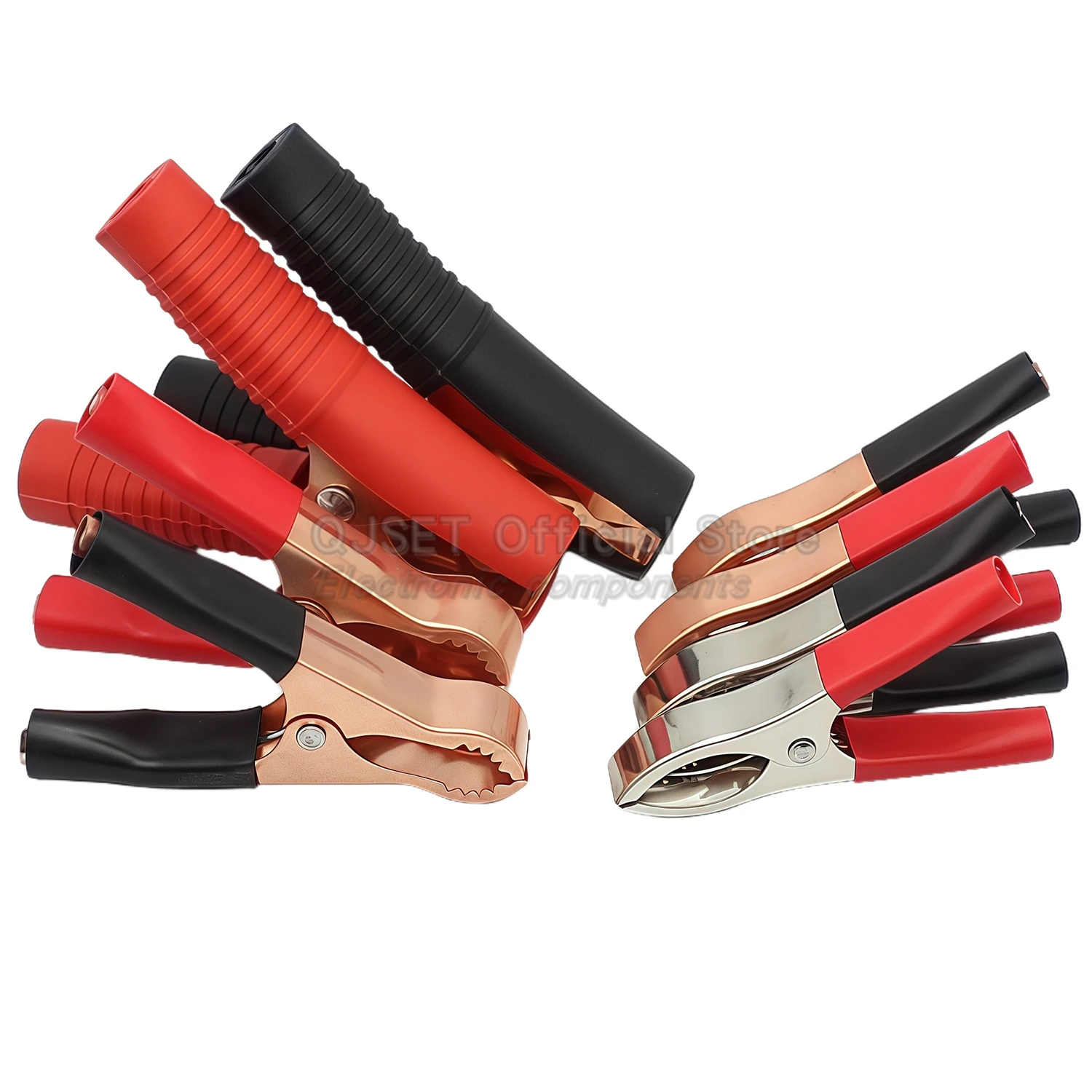 1 Set Red+Black 30A/50A/100A Alligator Clips Car/RV/Van Battery Test Lead Clips Alligator Clip Connector Plugs Jumper Test Clips