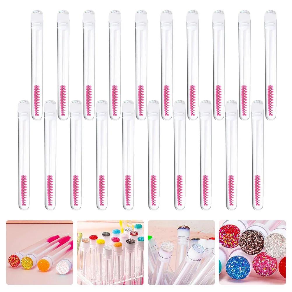 20 Pcs Eyelash Extension Brush Empty Mascara Tubes Container Bottles Cream Diamond and Wands