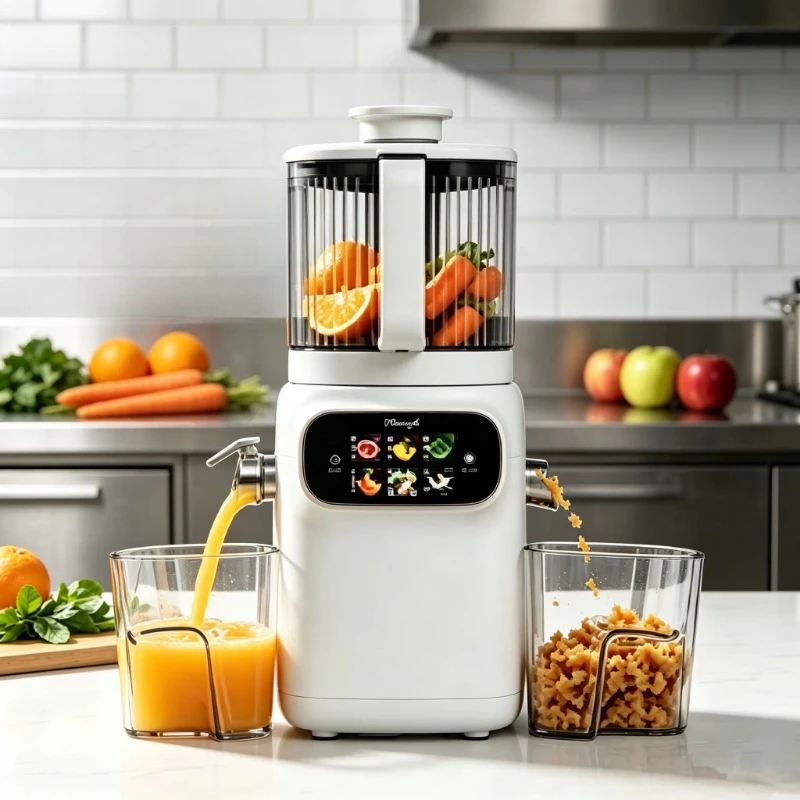 No filter 99% juicing rate Automatic slow juicer  inches wide mouth 3 liters capacity Household electric cold pressing juicer
