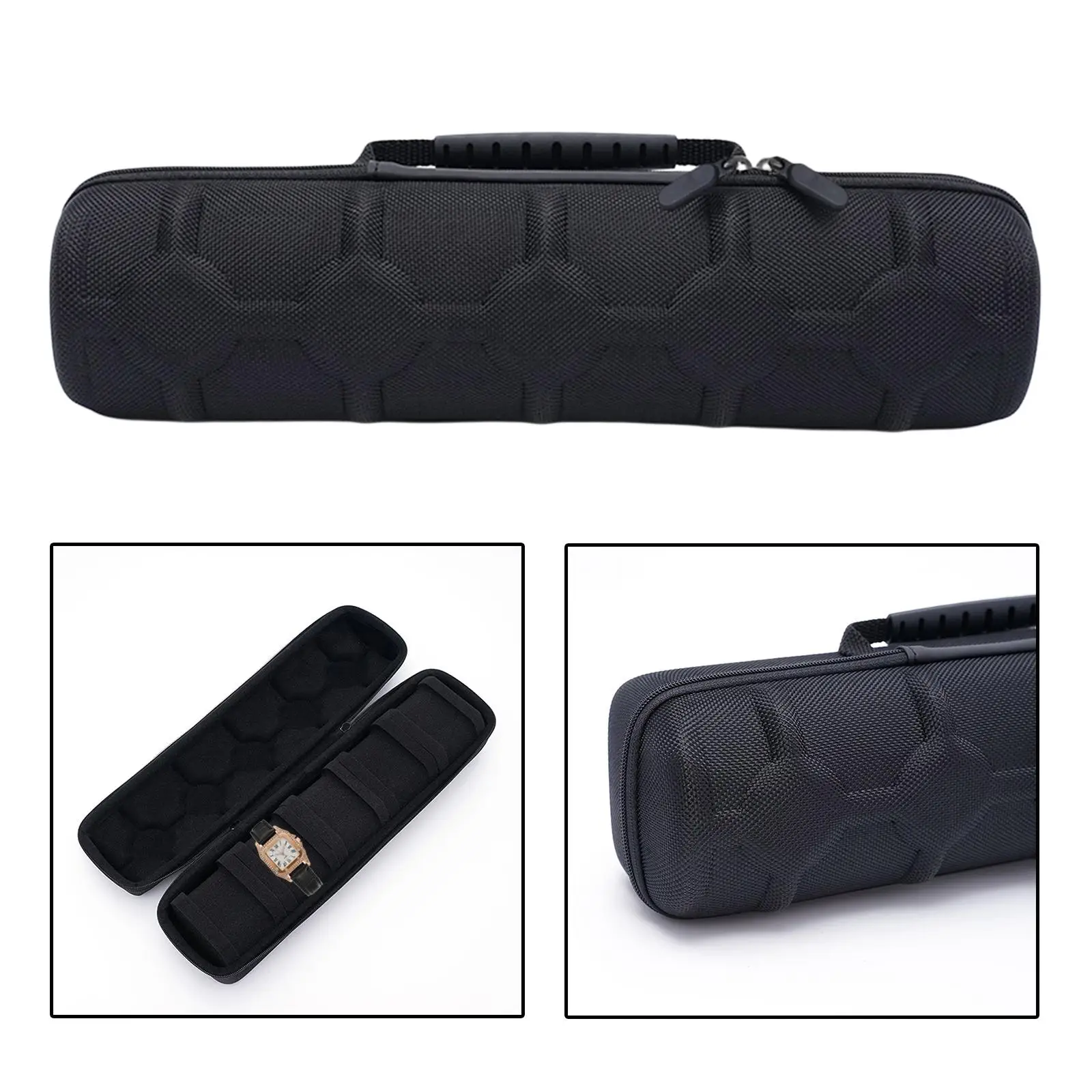 Watch Roll Travel Case Compact Holder for Travel 5 Slots for Men and Women