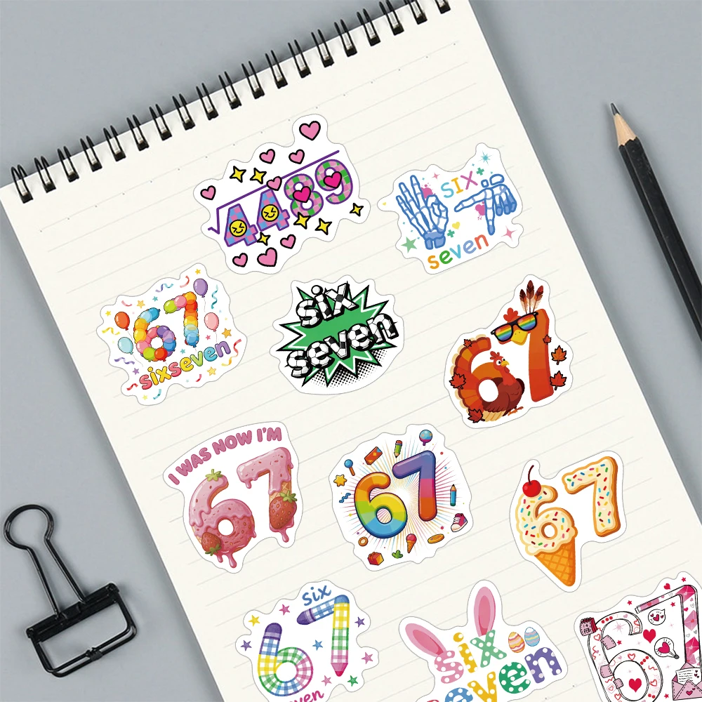 الكرتون الملونة الأزياء 67 الأمريكية الإنترنت المشاهير الرقمية الكتابة على الجدران ملصقات الإبداعية متعة عطلة نمط الديكور الهاتف