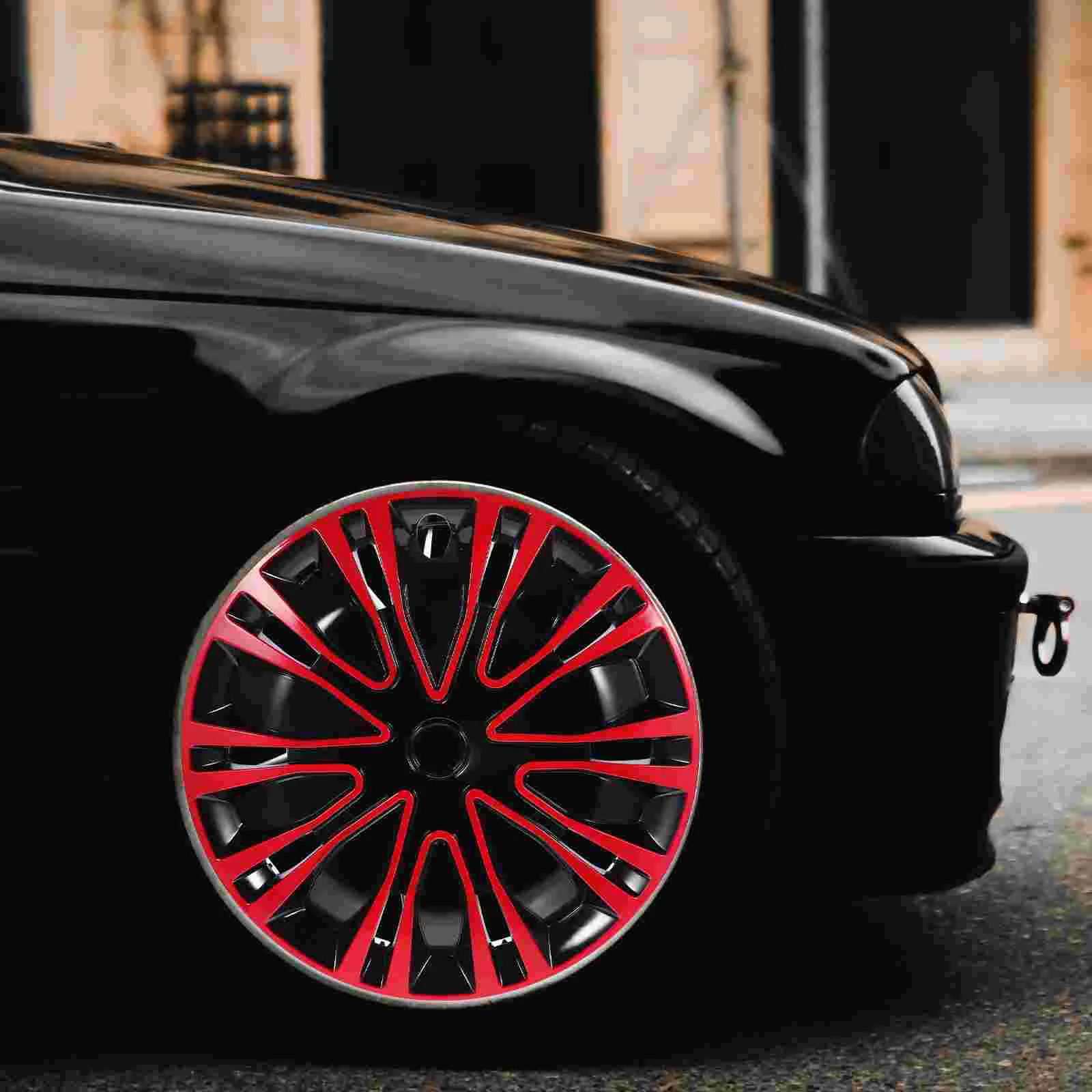 15 Inch Red Black Wheel Covers Car Wheel Case Wheel Skin Car Car Wheel Wall Decor