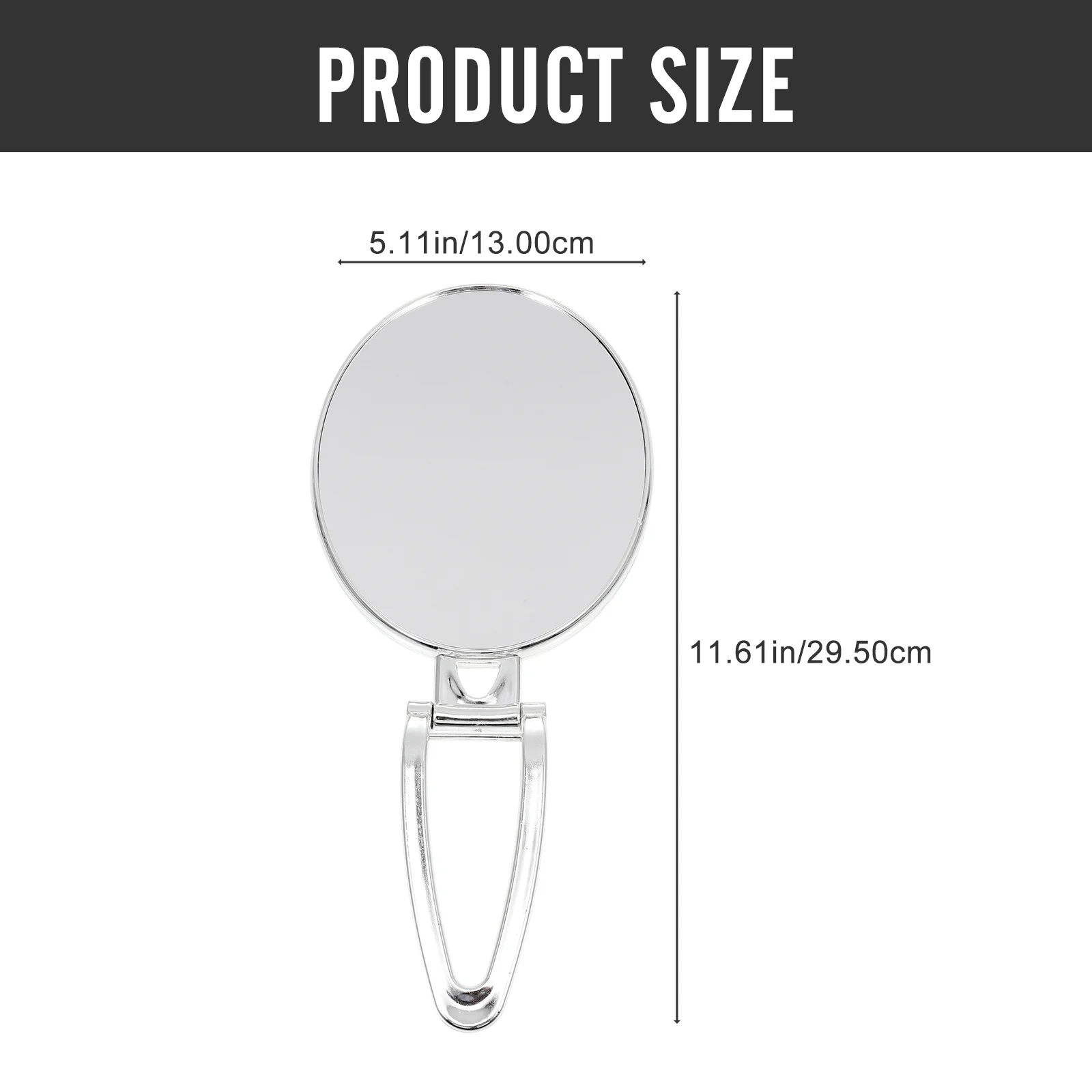 Handheld Double-Sided Makeup Mirror Foldable Desktop Makeup Mirror Simple Design Dresser Table Bedroom Decor Dresser Decoration