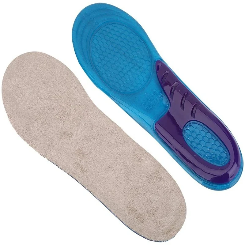 1Pair Silicone Shoes Insoles Plantar Fasciitis Arch Support Orthopedic Insole for Feet Comfort Non Slip Shoe Pads Size EU33-50