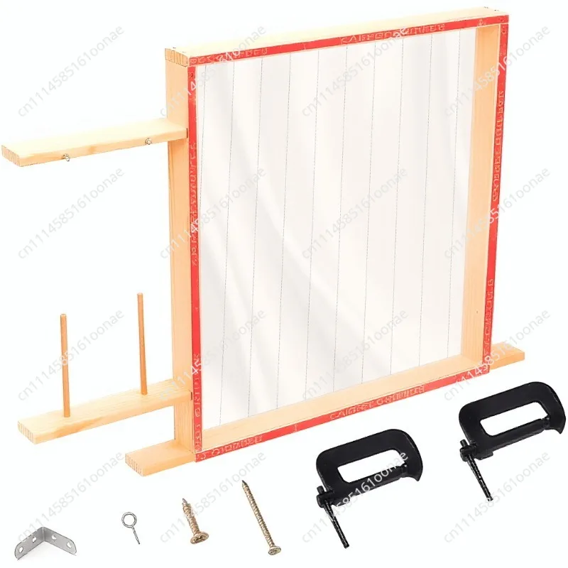 70 * 70Cm Handmade Diy Crafts Carpet Sewing Embroidery Carpet Making Beginner Wooden Tufted Gun Rack with Table Clip