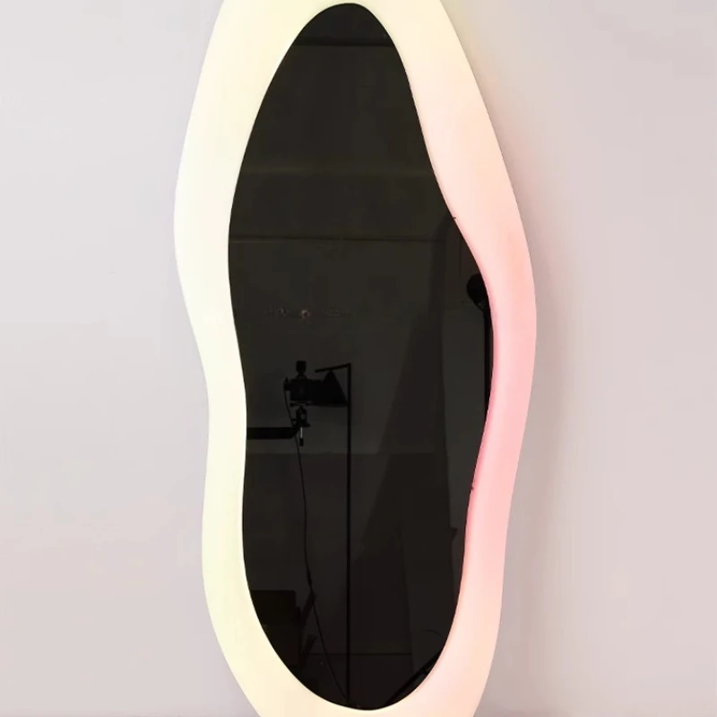 

Full floor mirror special-shaped irregular cloakroom full-body girl bedroom ins Internet celebrity special-shaped full-length