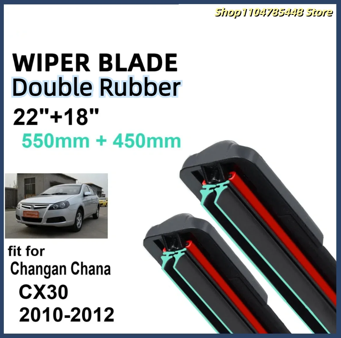 

Car Wiper for Changan Chana CX30 2010-2012 22" + 18" Front Rear Wiper Blades Brushes Cutter Accessories 2010 2011 2012