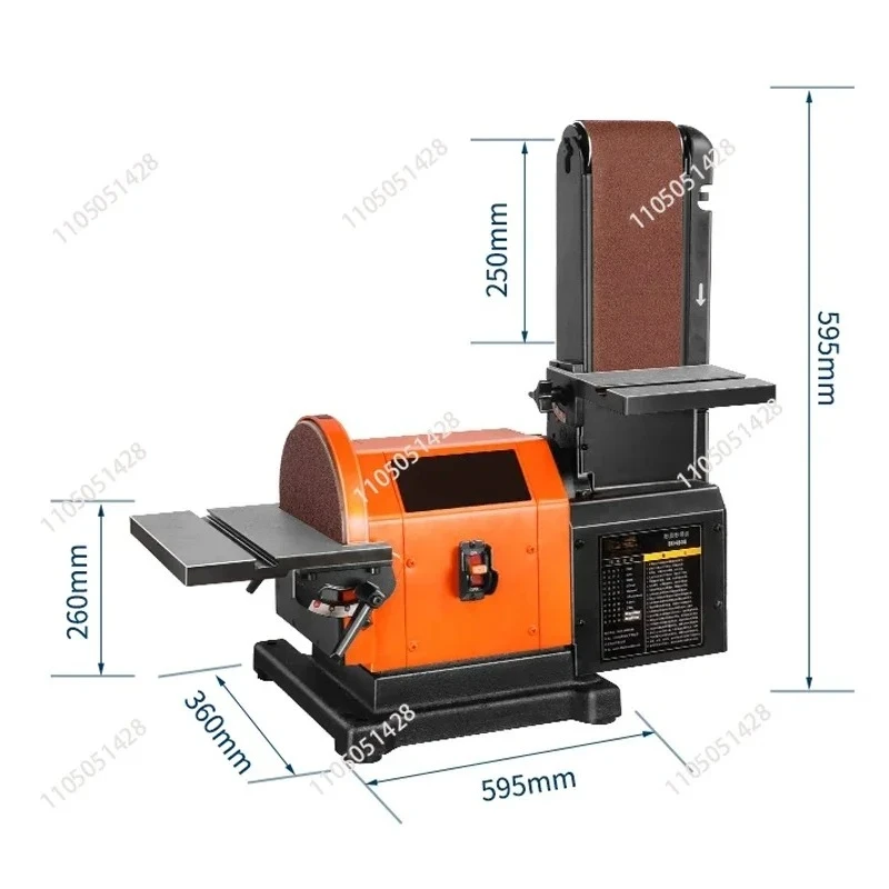 1pc 900w Abrasive Disc Sanding Belt Machine High-power Sanding Machine Desktop Woodworking Grinding Wheel Sanding And Polishing