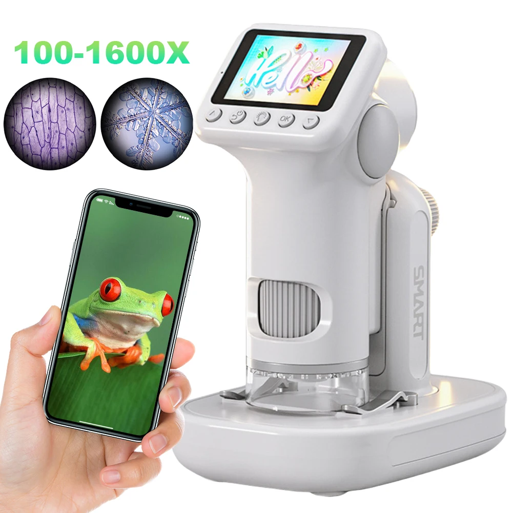 

Microscope for Kids with 2 Inch Screen Portable Microscope Kids Microscope Educational Science Birthday Gifts for Girls Boys