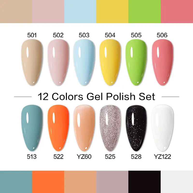 Clou Beaute 354 Colors Gel Polish Set Semi Permanent Gel Varnish Nail Polish 15ml 12pcs/lot Professional Salon Nails Art Kit