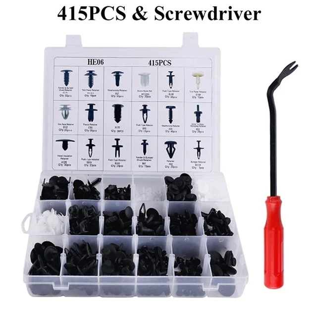 800 stks-100 stks Auto Fastener Clip Kit Spatbord Klinknagel Plastic Clips Auto Body Push Retainer Pin Klinknagel Bumper Portierbekleding Reparatie