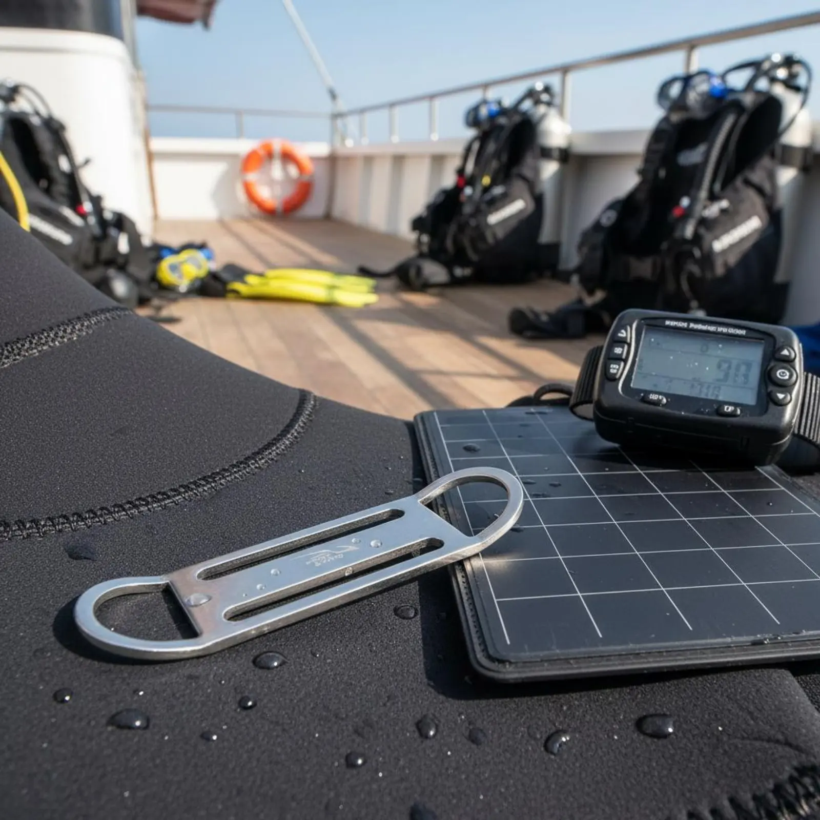 Double D-Loop Slide Stainless Steel D Loop Slide Sidemount BCD Fixing Buckle Rust Resistant Strap Holder Plate