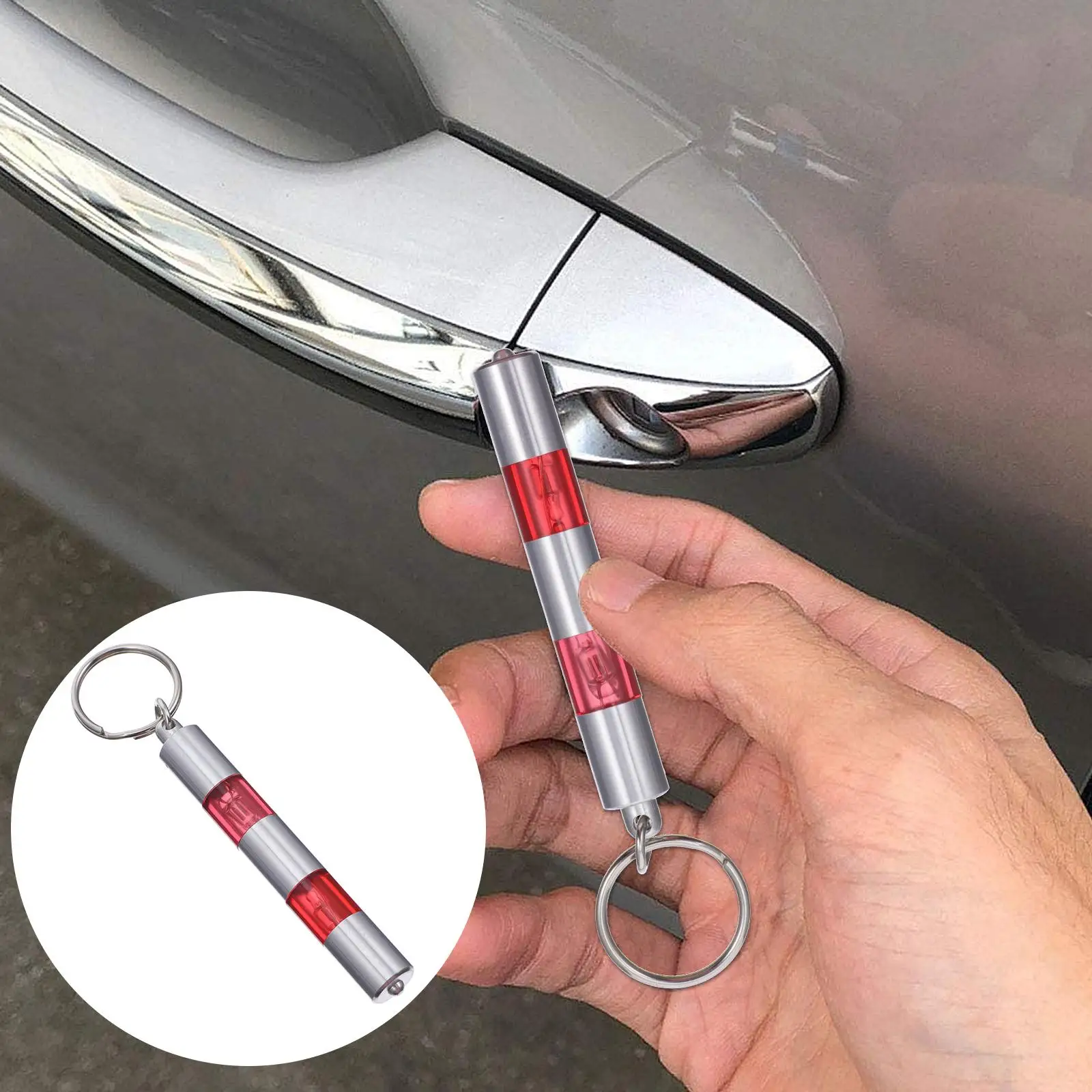 Descarregador barra estática removedor de eletricidade automotiva chaveiro eletrostático de liga de alumínio