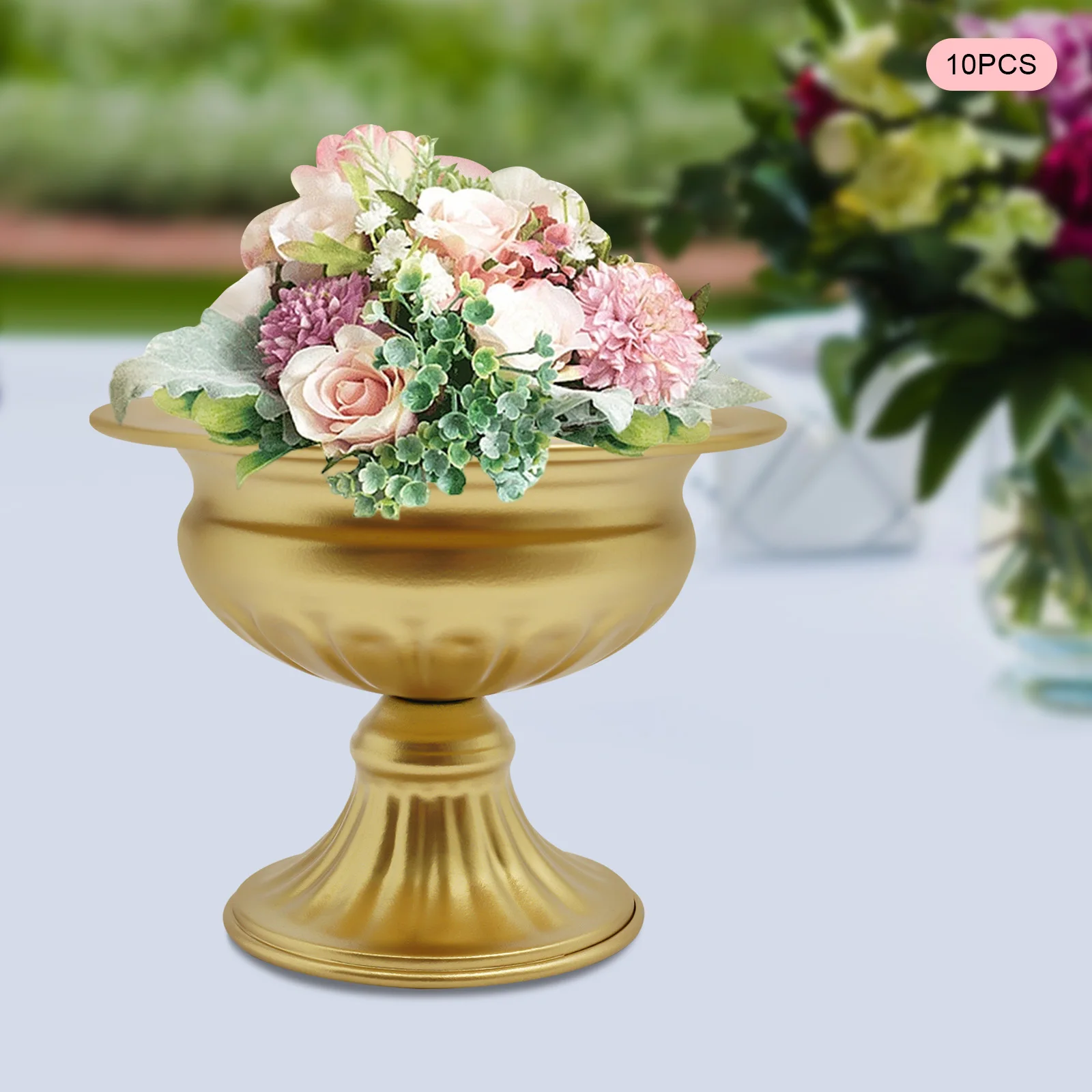 

Pcs of 10 Mini Sized Metal Planter Elegant Wedding Centerpieces Vase for Wedding Party Decoration