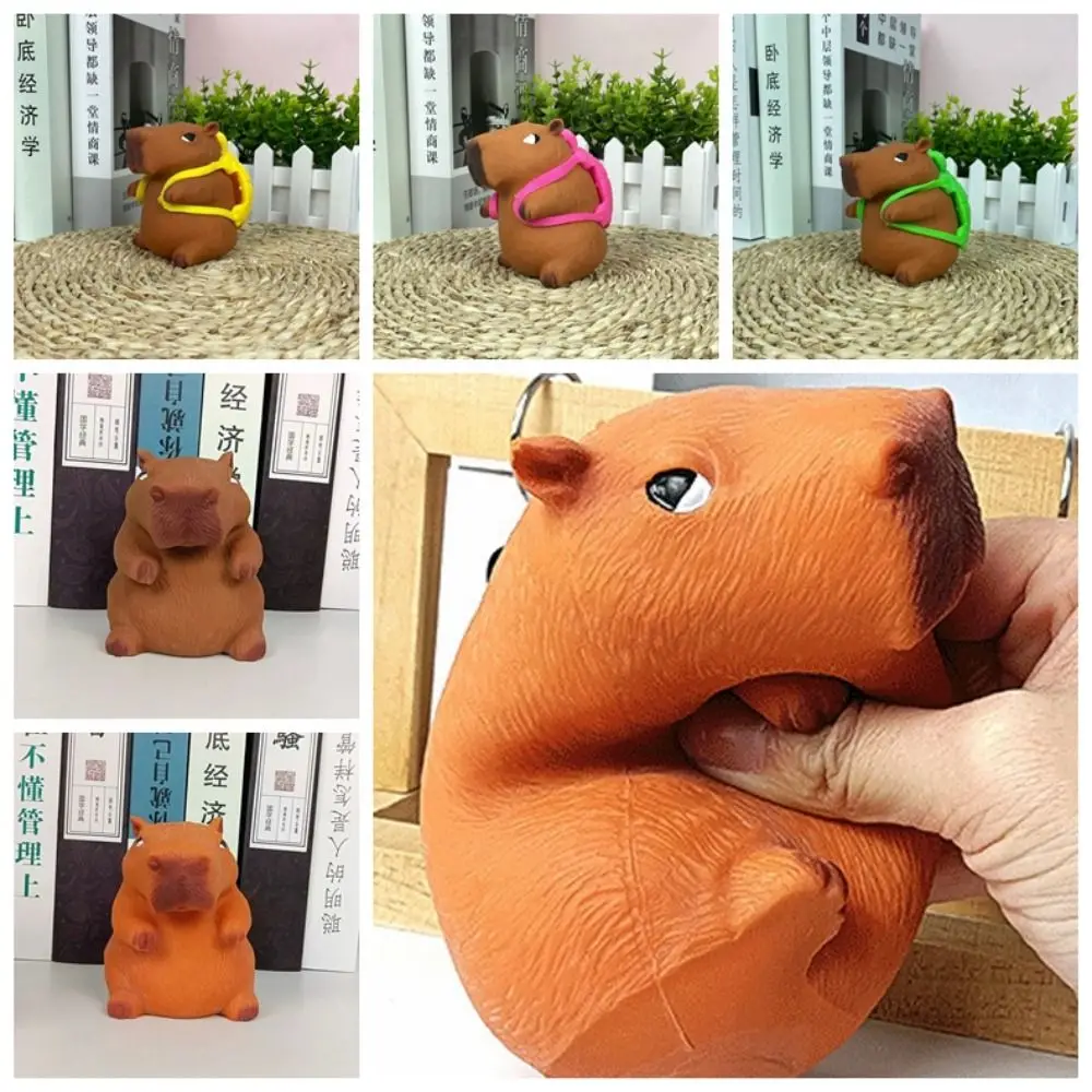 Cartoon Animal Capybara Squeeze Toy Soft Funny Capybara Slow Rebound Toy Novelty Doll Creative Simulation Capybara Decoration