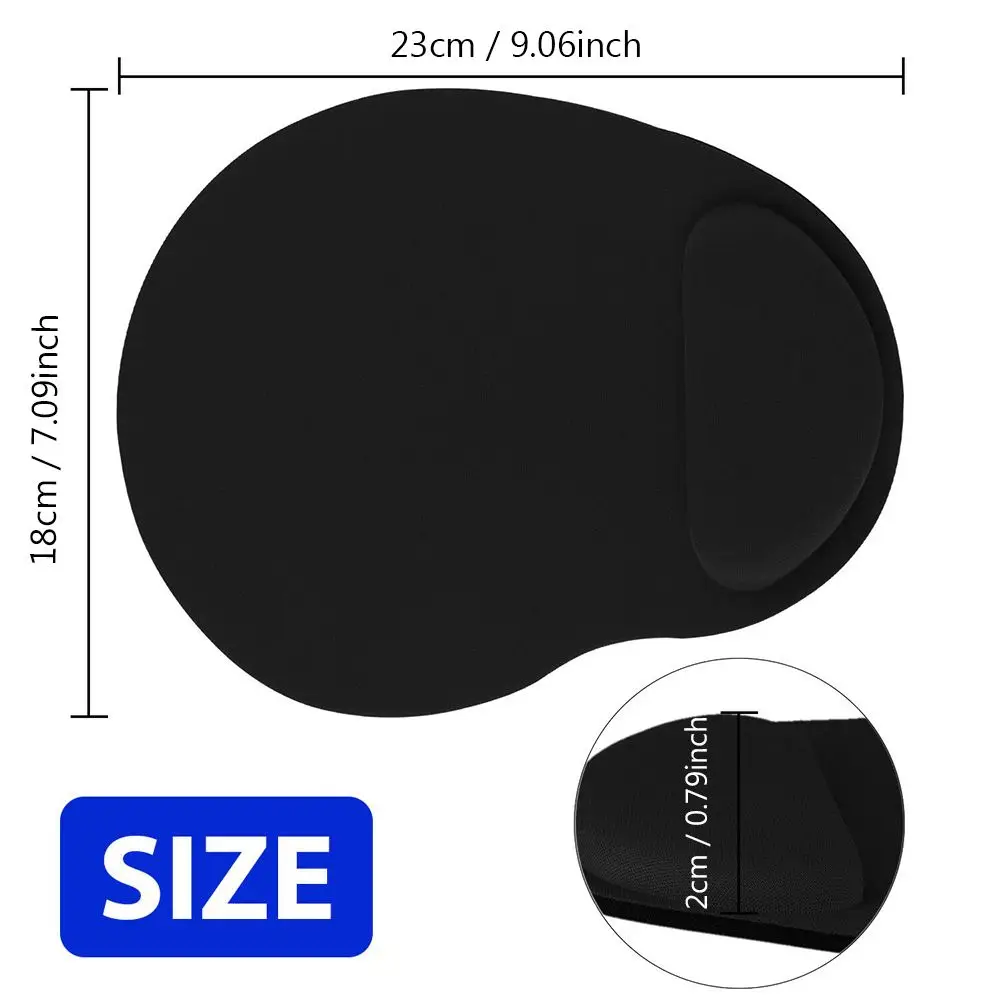 Tappetino per mouse con supporto per polso in spugna antiscivolo ergonomico per ufficio domestico per PC portatile