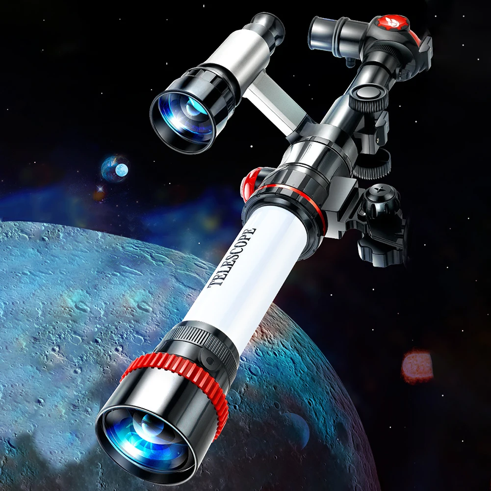 Telescópio astronômico com 3 oculares, experimento científico de dupla utilização, telescópio monocular para observação de estrelas, equipamento de ensino