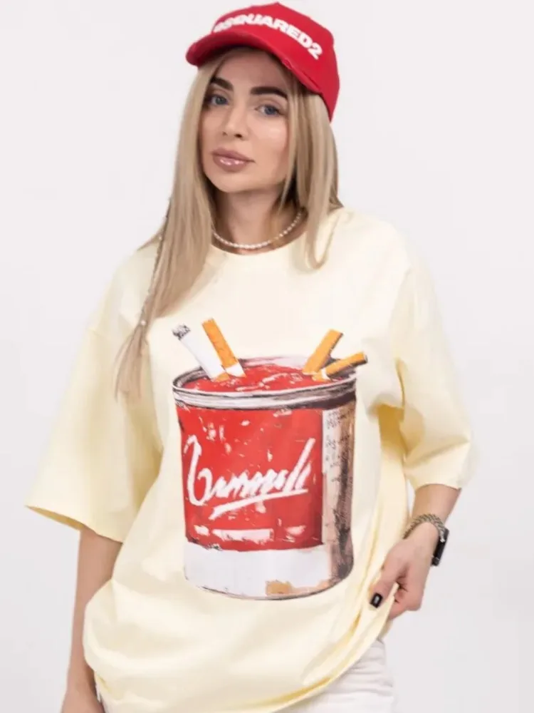 América rua moda engraçado padrão t camisas oversize amarelo 100% algodão puro confortável verão fácil t hip hoip casual topos